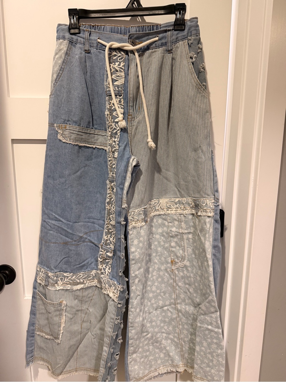 POL Bohemian Patchwork Light Blue Women’s Jeans